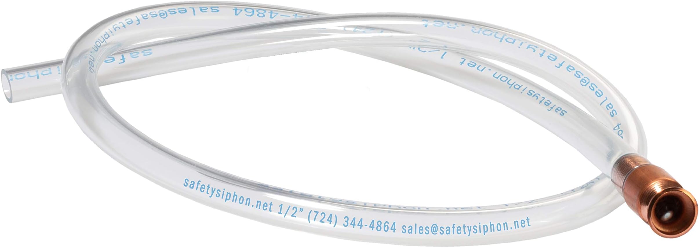 The Original Safety Siphon 4 Foot Hose For Gasoline And More - 1/2" Valve Siphon Pump - Use for Cars, Boats, Mowers - Self Priming Pump Transfers 3.5 Gallons per Minute - FDA Food Grade for Home Brews