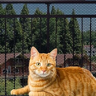 Cat Netting Balcony cat net Balcony Cat Anti-Fall Netting Pet Balcony Mesh Fence Net Child Safety Screen Protection Crib Mesh for Pets Baby Black (2.5X10FT(0.8 * 3 Meters))
