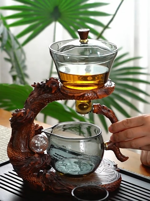 Amazon.com | Glass Teapot Set with Infuser Semi Automatic Dragon