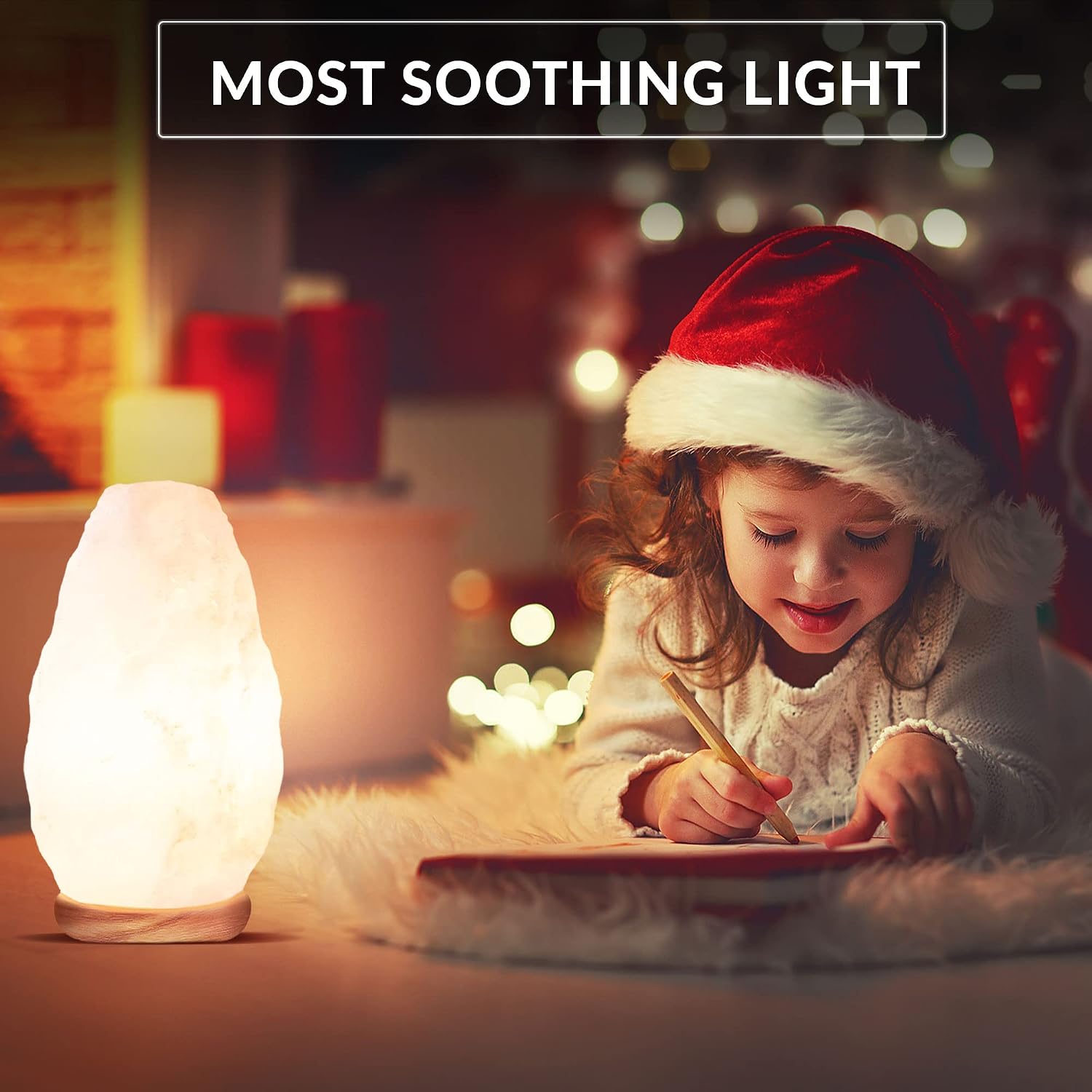 Himalayan Glow Hand Crafted White Salt Lamp, Night Light