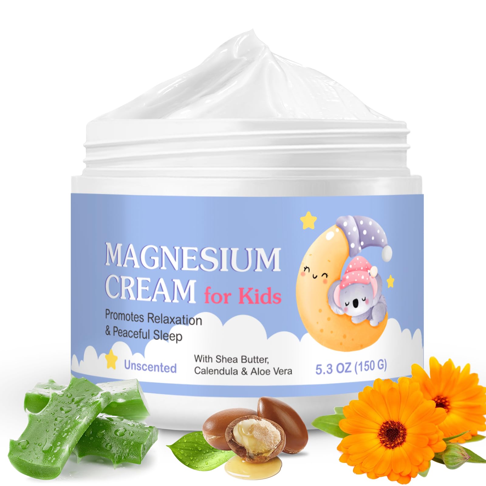 Sleep Kids' Body Lotion, Magnesium Cream for Sleep Kids,Topical Magnesium Cream Nourishing & Natural Skincare, Massage