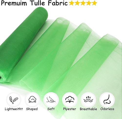 Miniatura 221 de Rollos de tela de tul azul de 54 pulgadas por 20 yardas, perno de carrete de tutú para decoración de bodas, falda tutú de baby shower, envoltura