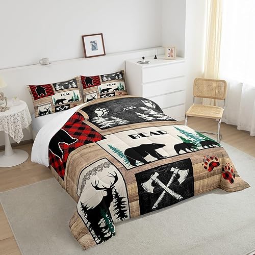 Miniatura 44 de Castle Fairy Juego de edredón con bandera estadounidense, tamaño King, ropa de cama de animales de pastor alemán para niñas y adolescentes, juego