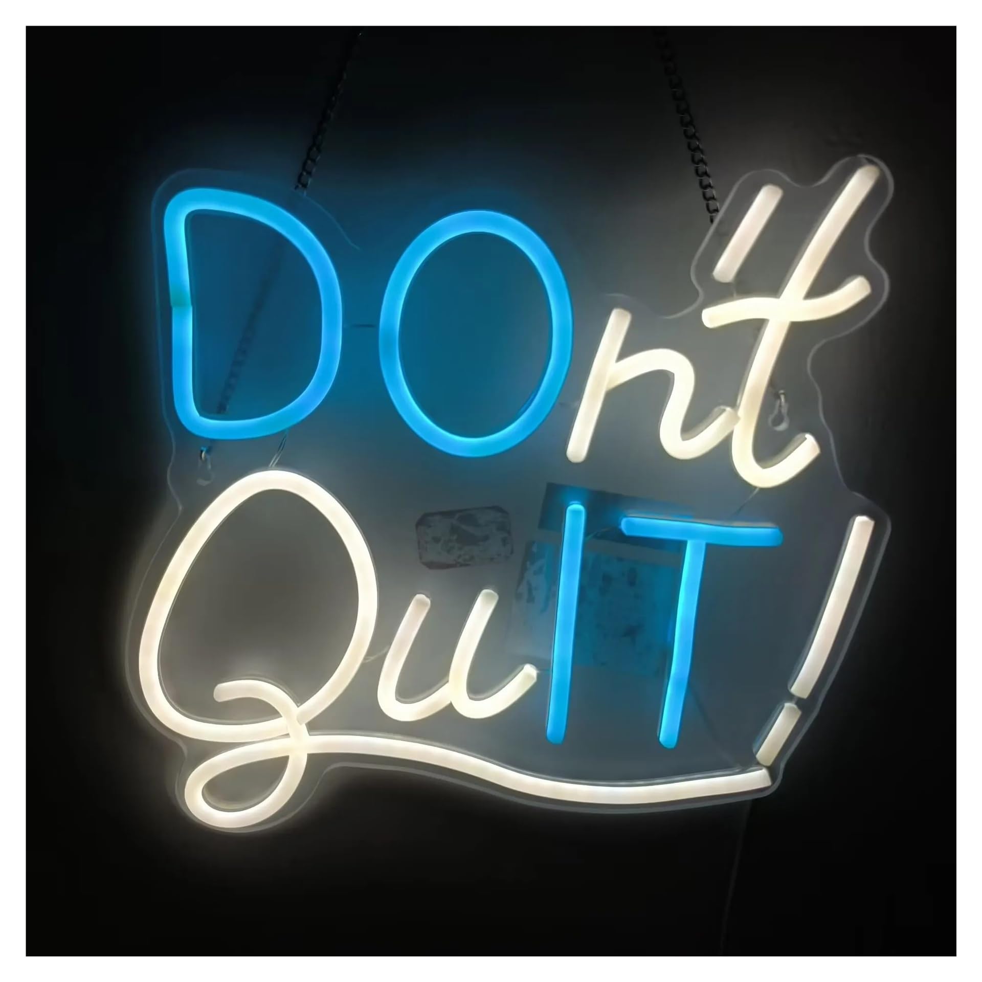 RONGCH Hanging Art Signs Don't Quit Neon Sign for Bedroom Livingroom Club Bar Man Cave Party Wall Decoration 31x28cm