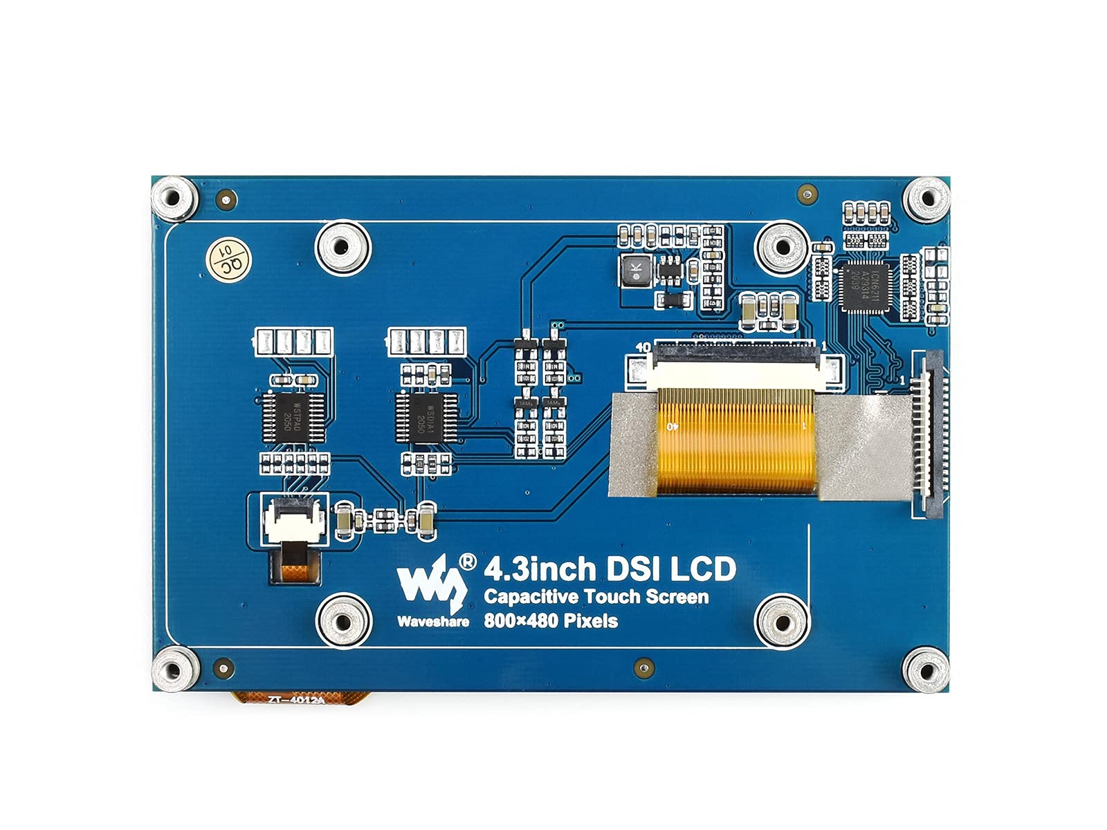 Waveshare 4.3 pollici DSI LCD Display per Raspberry Pi 4B/3B+/3A+/3B/2B/B+/A+ 800×480 Schermo IPS Display Capacitivo Touchscreen Monitor MIPI DSI Interfaccia