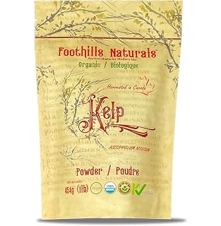 Foothills Naturals Kelp Powder Organic - 1 Pound / 454g Canadian 900+ Doses