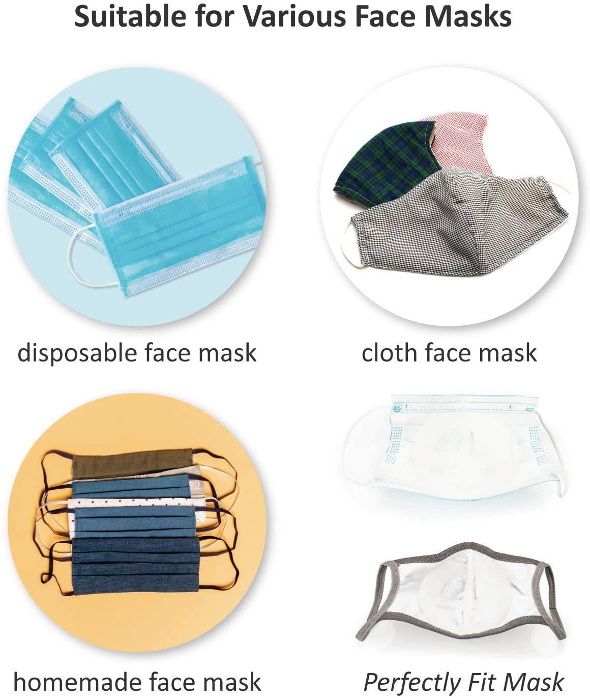 Mask Bracket,3D Silicone Face Mask Bracket,Inner Support Frame for More Breathing Space,Keep Fabric off Mouth,Cool Lipstick Protection Stand(5PCS)