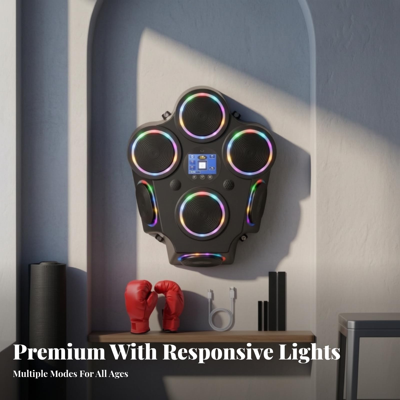 Máquina Boxeo con Guans LED
