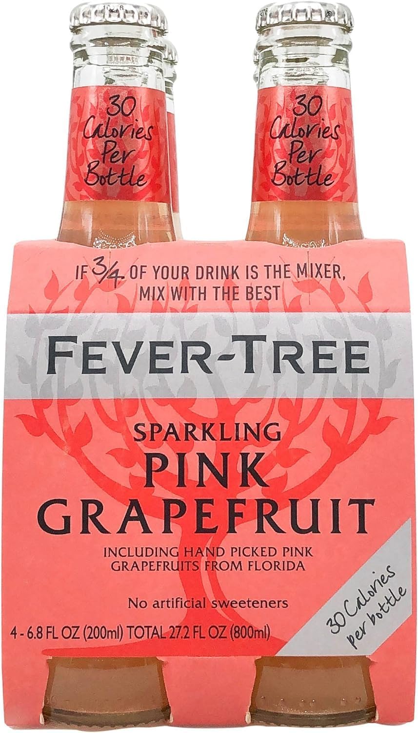 Italian Gourmet Bundle Fever Tree 48 x 200 ml Boisson Pétillante Pink Grapefruit Premium Mixer Pamplemousse Rose Bouteilles Verre Apéritif Mocktail Cocktail Fraîcheur Intense + Italian Gourmet Polpa