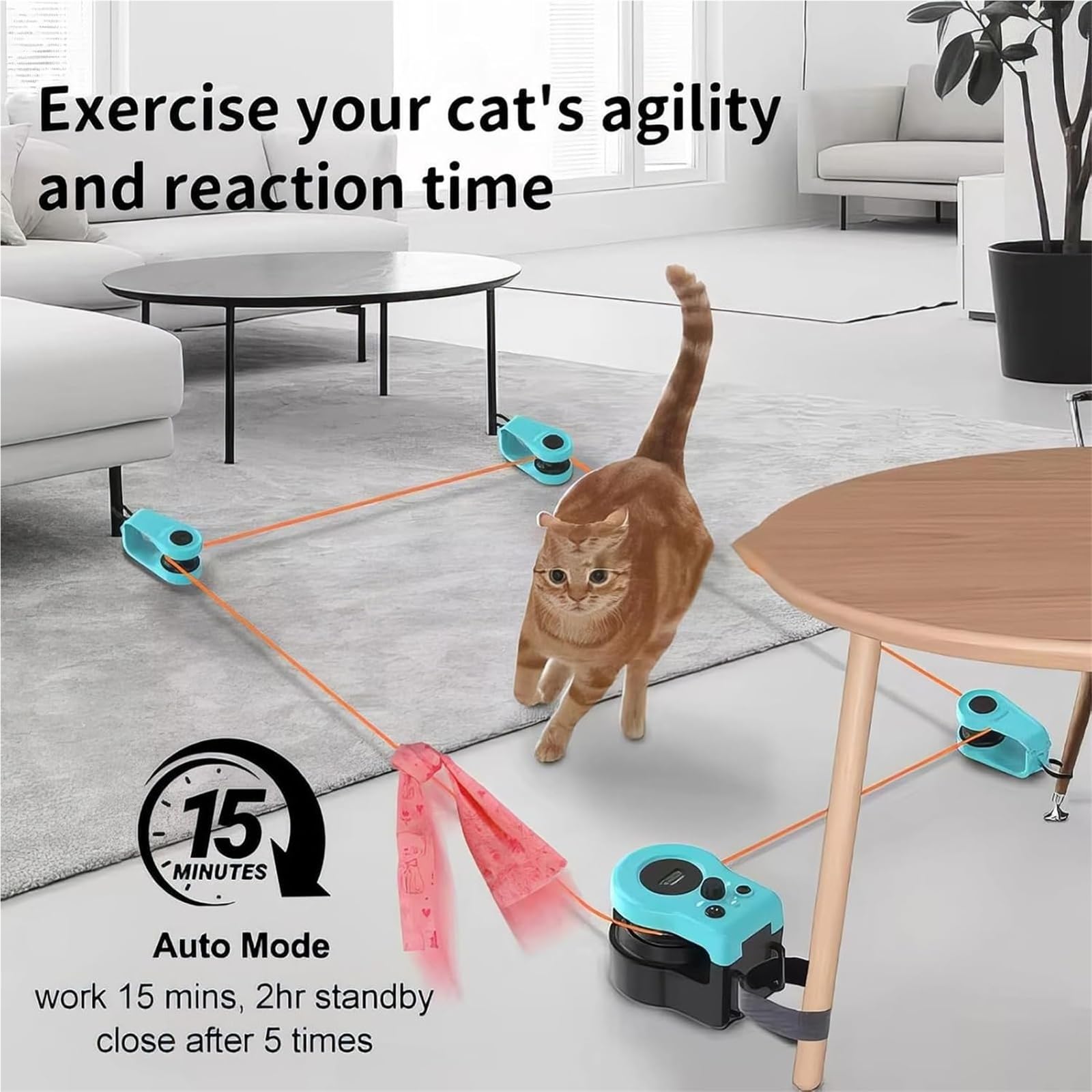 Rueda de correr para gatos, juguete interactivo para gatos de interior, cinta de correr de velocidad ajustable con control remoto, ejercicio de caza simulado para uso doméstico