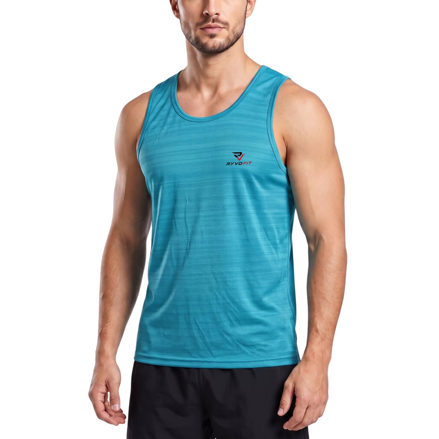 Men's Dry-Fit Sleeveless Gym Vest | Quick Dry Micro Polyester Sports Tank Top | Round Neck Workout Sando | Breathable Innerwear for Gym, Running, Training, Yoga & Fitness-image-34