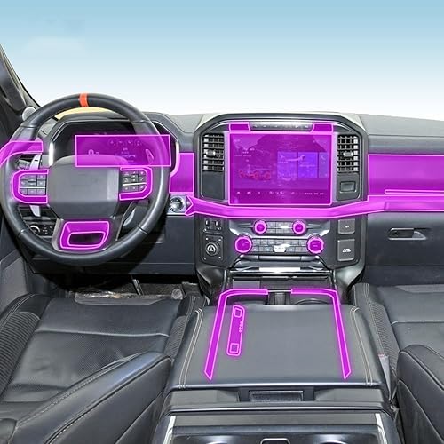 NBHB Car Interior Center Console Transparent TPU Protective Film Anti-Scratch Repair Film Accessories PPFfor Ford F-150 2022-2023