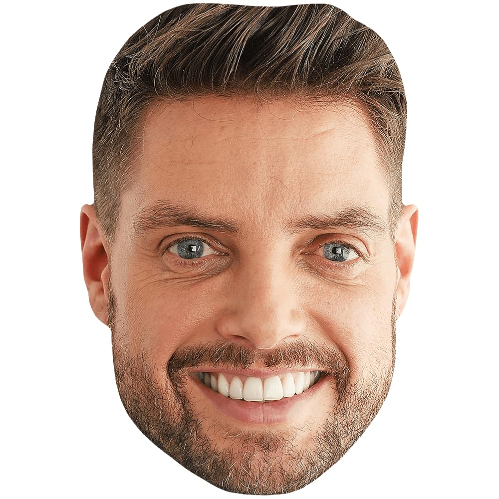 Keith Duffy (Beard) Celebrity Mask, Flat Card Face, Fancy Dress Mask