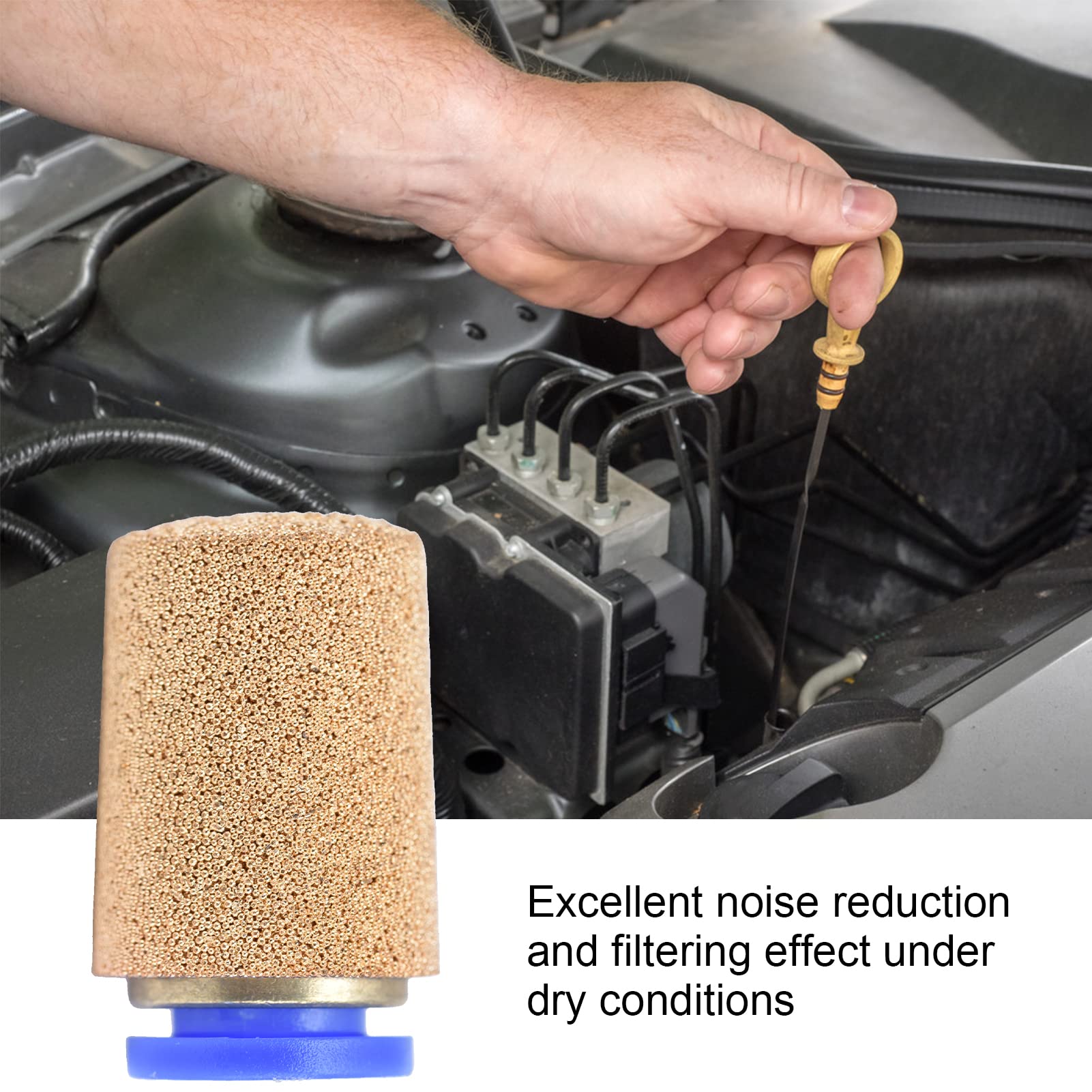 Silenziatori Pneumatici DEWIN - 4 Pezzi In Ottone | Filettatura Esterna Per Aria Compressa - Foto 4