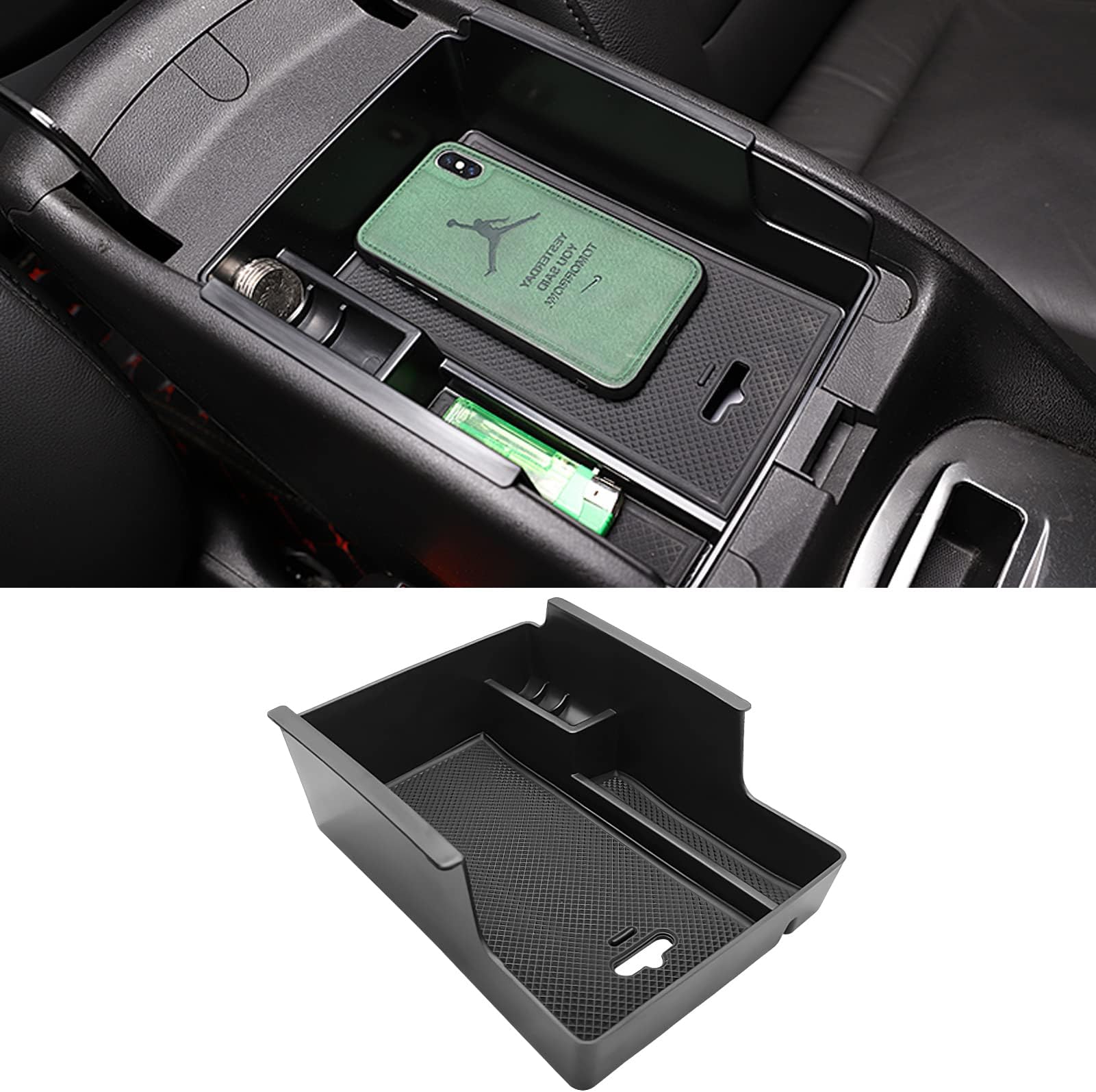 TTCR-II for Chevy Malibu Console Organizer Tray 2016-2025, Center Console Organizer for Chevy Malibu, Console Tray for Chevy Malibu 2016 2017 2018 2019 2020 2021 2022 2023 2024 2025