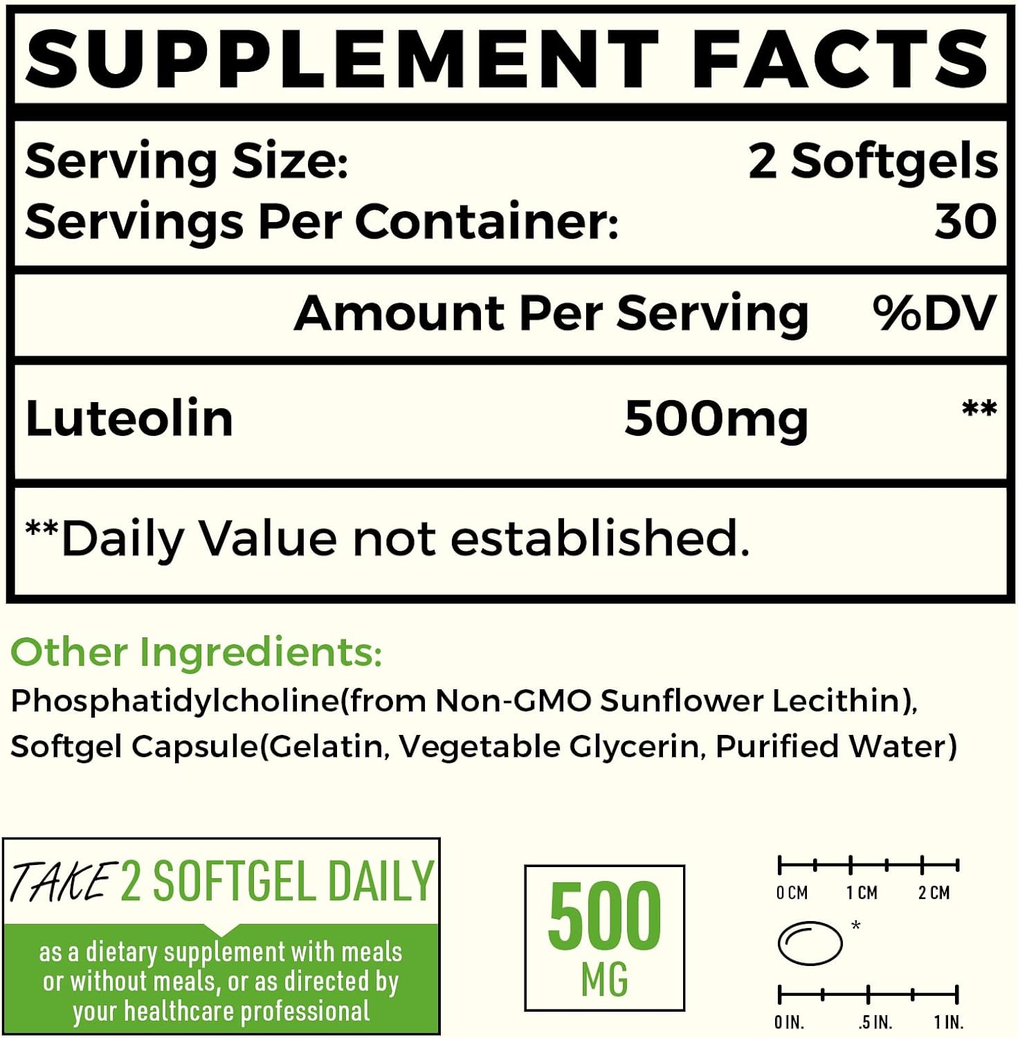Buy Liposomal Luteolin 500mg, High Absorption, Antioxidant Supplement