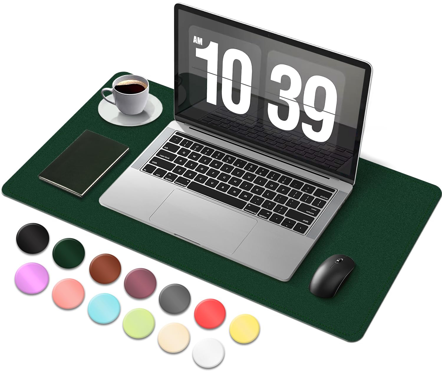 Desk Pad Protector, Leather & Suede Desk Mat, Non-Slip Desk Pad Mat, Large Mouse Pad, Waterproof Desk Blotter Mat, Desk Cover for Office, Home (