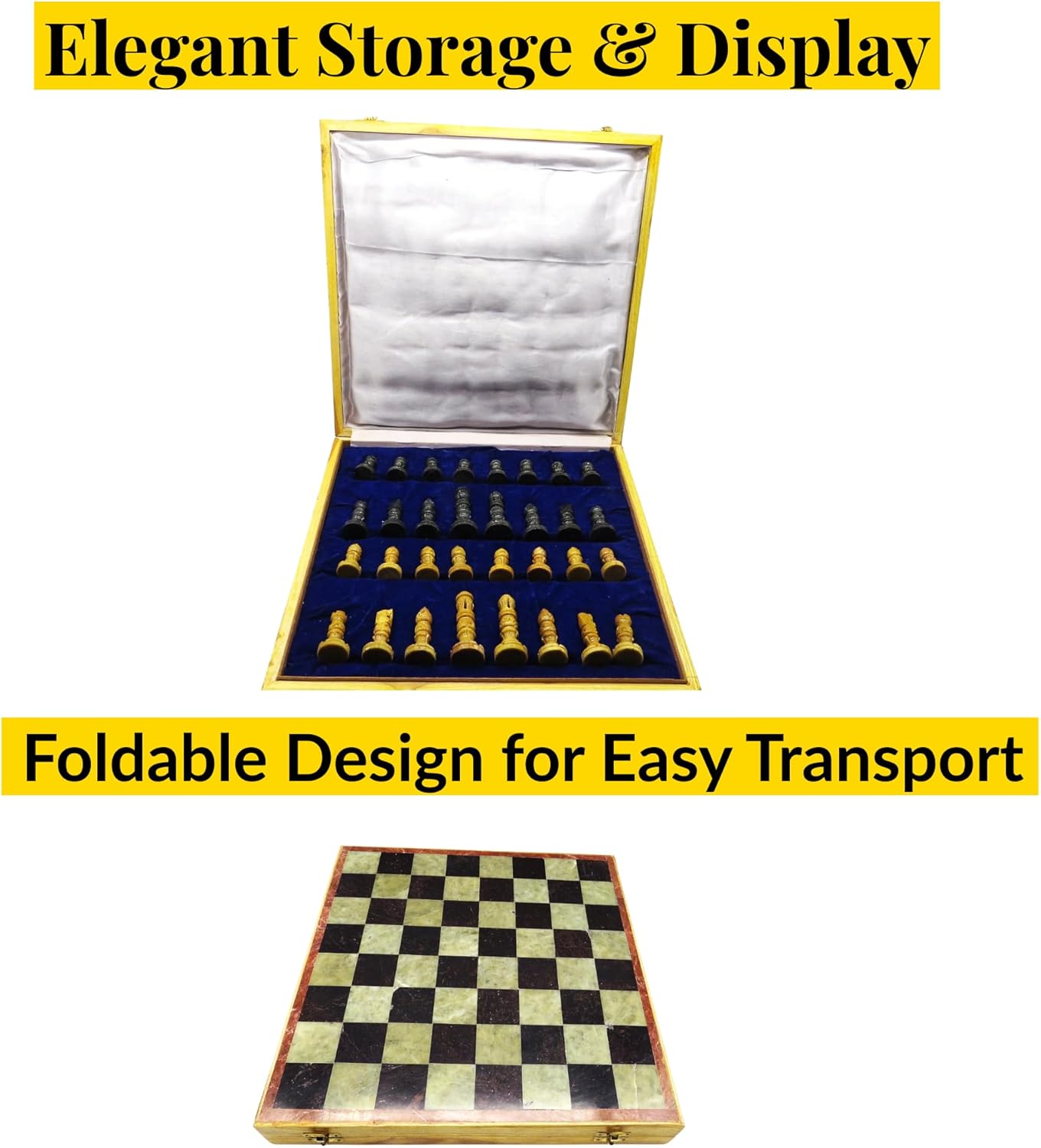 Chess Gifts for Men, 14 in Marble Chess Set, Happy Birthday Gifts for Men, Classic Board Games Collection, Coffee Table Games for Adults, Chessboard Sets for Adults, Deluxe Game House
