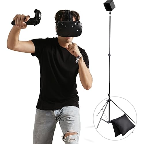 Skywin VR Tripod Stand, HTC Vive Base Station Compatible Sensor Stand and Base Station Mount for Vive Sensors or Oculus Rift Constellation (1 Tripod)