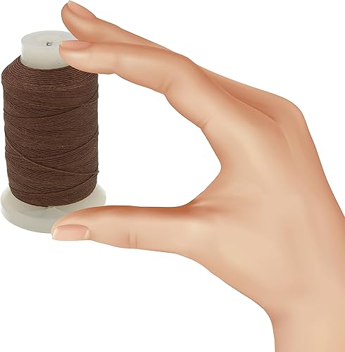 Miniatura 4 de The Beadsmith Cordón de seda pura  Color castaño  Tamaño E (0.325 mm0.0128")  200 yardas (600 pies), carrete de 12 onza  para anudar perlas, piedras