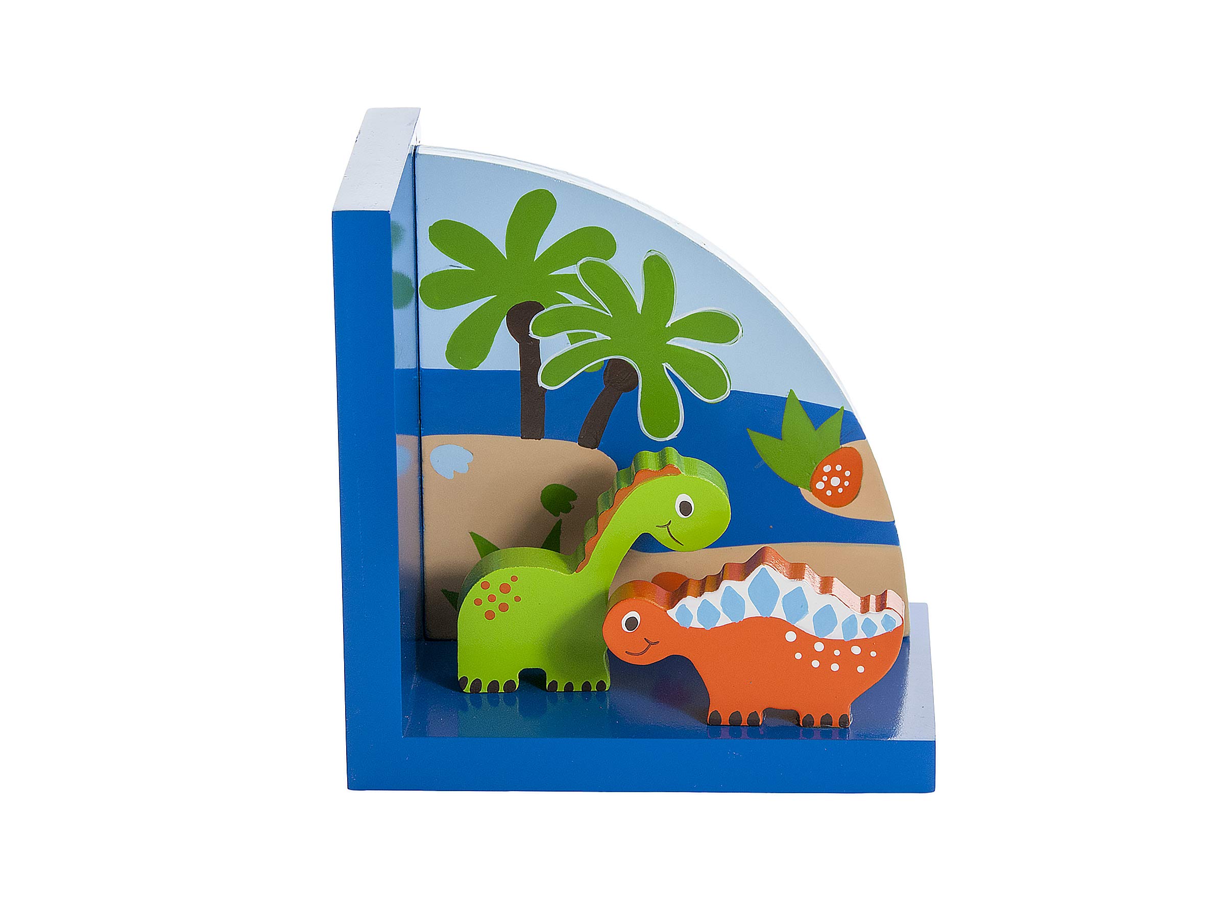Mousehouse Gifts - Fermalibri di legno colorato a tema dinosauri per la stanza dei bambini o la camera da letto