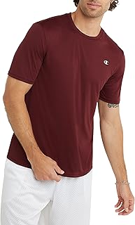 Champion Double Dry Sport, Crewneck, Menâ€™s Short Sleeve Tee (Reg. or Big & Tall), Maroon, X-Large