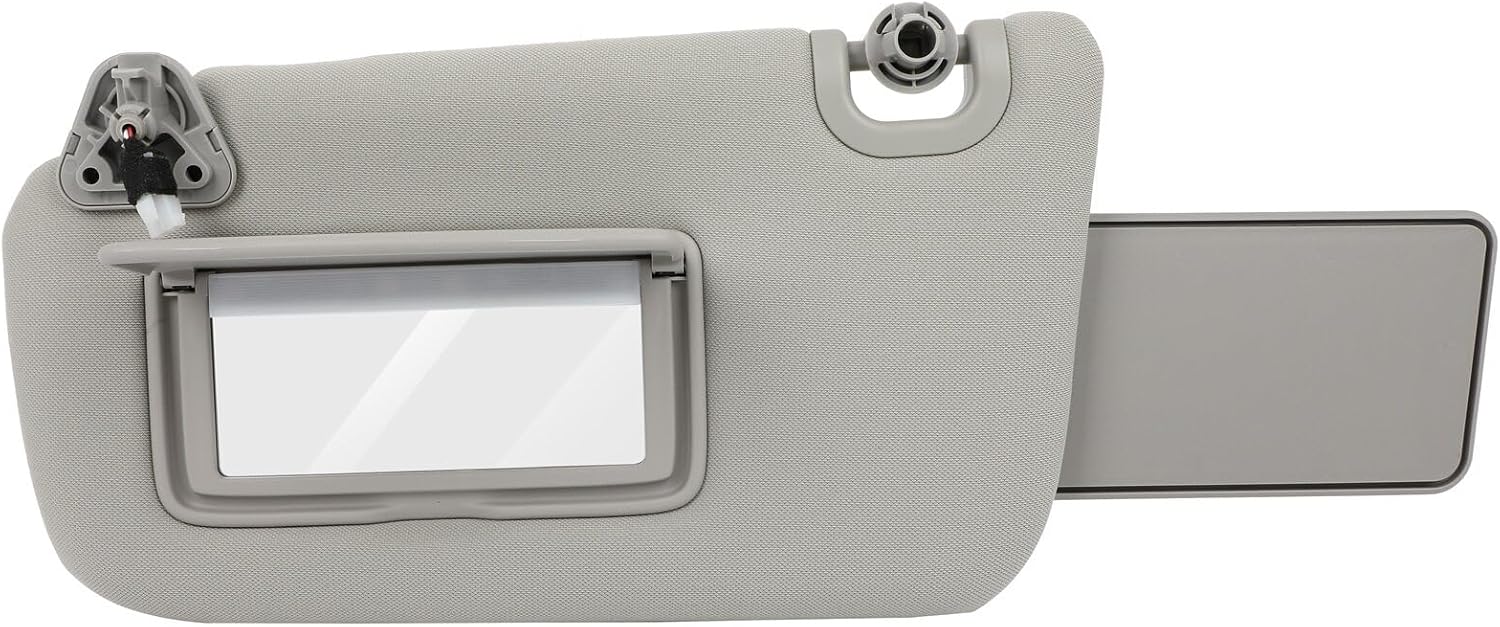 Left Driver Side Sun Visor Fit for 2013-2019 for Nissan Sentra 268-11645L with Mirror with Sunroof Gray, Medium