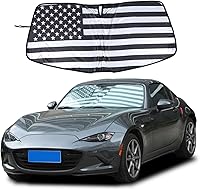 Vista 10 de Parasol para parabrisas de automóvil compatible con Mazda MX-5 2016-2024, protector de visera solar para ventana delantera, protección UV
