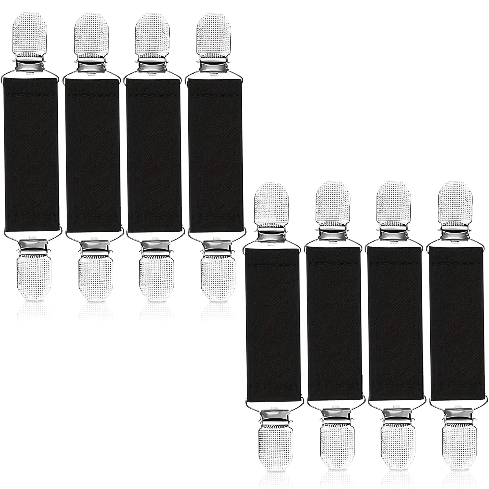 8 Clip Per Vestiti Unisex, Regolabili Fino A 42 Cm, Con Imbottitura In Silicone, Per Cardigan, Giacche E Sciarpe, Nere