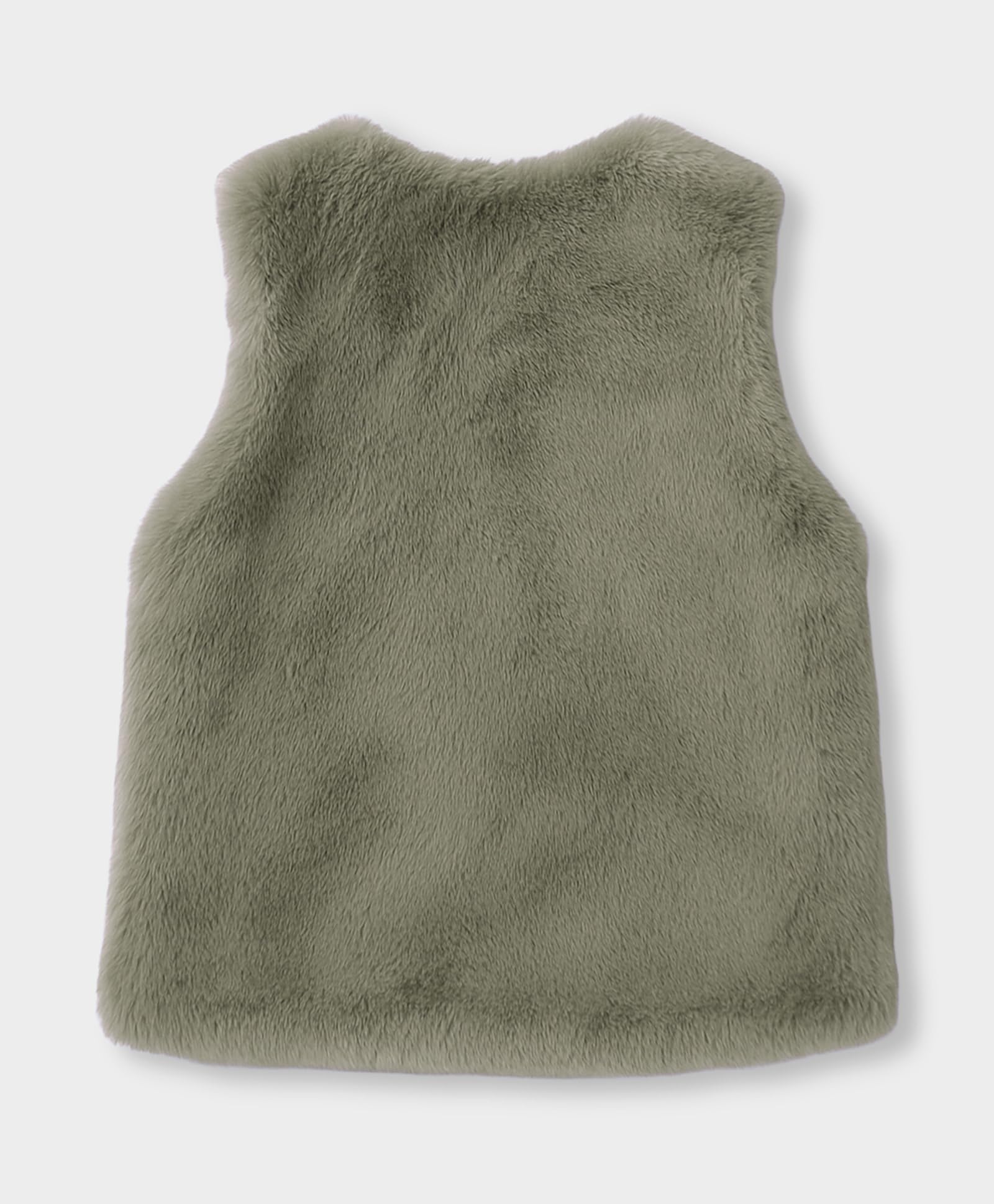 Mi Arcus Rabbit Fur Sleeveless Baby Cardigan Sweater Vest for 12-18 Months Girls Boys Kids Infants Toddlers Olive 2