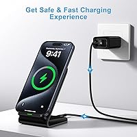 Vista 3 de Google Pixel 9 Wireless Charger Stand Fast Charging for Pixel 10 Pro XL 10A 9A 9 Pro XL Fold 9 8A 7A 8 7 6 Pro,15W Phone Wireless Charger Station