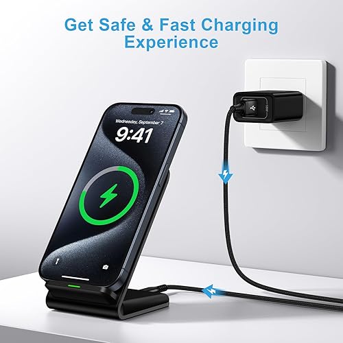 Miniatura 3 de Soporte de cargador inalámbrico Google Pixel 9 de carga rápida para Pixel 10 Pro XL 9A 9 Pro XL Fold 9 8A 7A 8 7 6 Pro, estación de carga