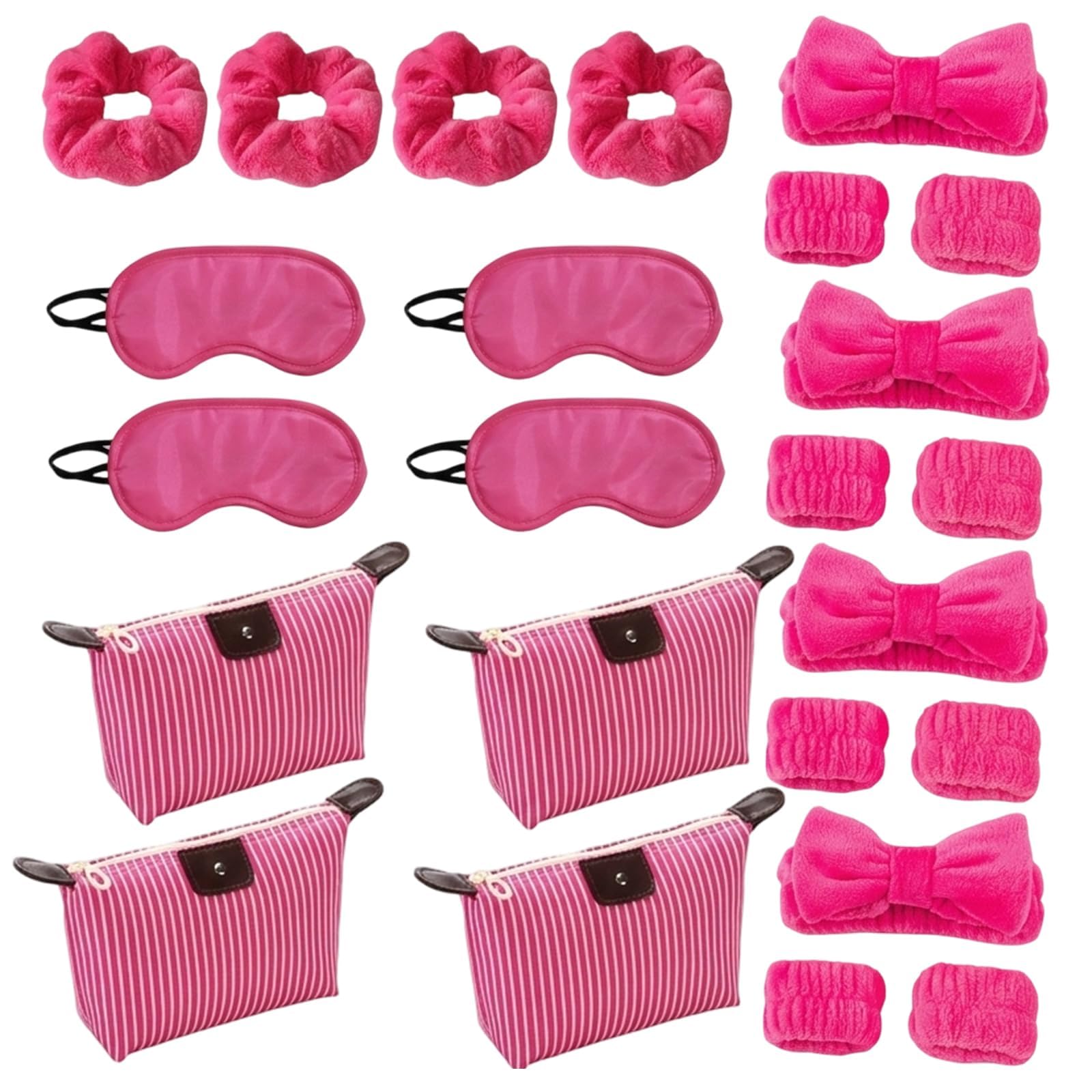 20PCS Sleepover Party Supplies for Girls, Sleepover Kit, Sleep Over Party Essentials for Girls,Ideal for Those Planning Sleepover or Pamper Parties, in Rose Red Kids' Multi-Item Party Favour Packs