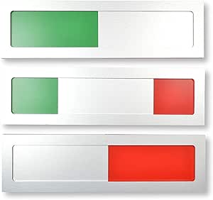 tintoke 3 stuks schuifborden, 10 x 4 cm, leeg, vrij bezet schildbord, vrij bezet bord voor toilet, badkamer, kamer, vergaderzalen, kantoren enz. (zwart