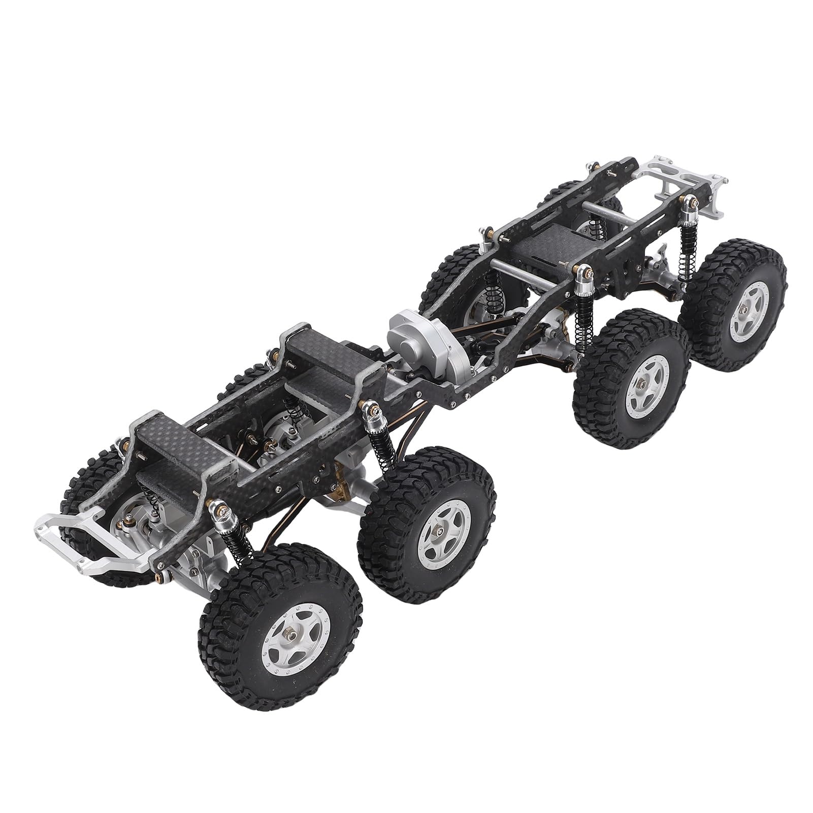 Pongnas Wymiana Ramy Podwozia Samochodu RC z Włókna Węglowego dla Axial SCX24 – Zestaw Montażowy Niskocentralnego Podwozia 8x8 – Lekka, Sztywna Konstrukcja z Włókna Węglowego i Stopu – Pasuje do
