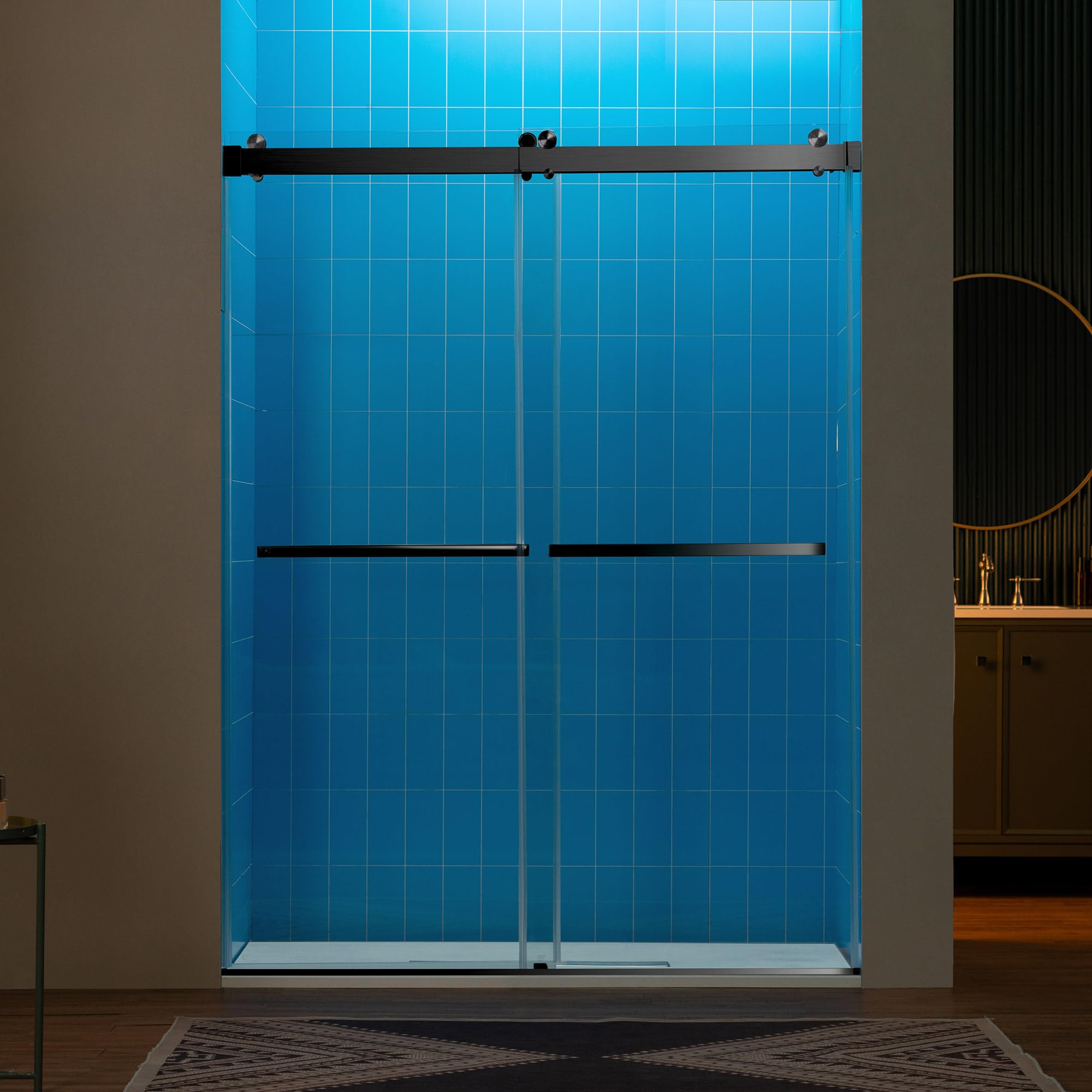 Woodbridge Frameless Double Sliding Shower Door