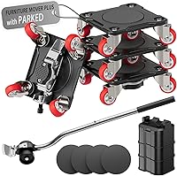 Vista 10 de ONEON - Furniture Mover Ultra, movedor de muebles con 8 ruedas, para mover objetos pesados, plataforma de perfil bajo con ruedas dobles, paneles