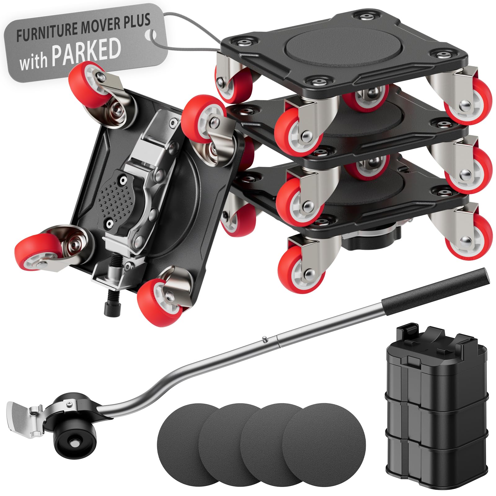 ONEON Heavy Duty Furniture Movers with Wheels &amp; Lifter (5 SGL Wh Parked)