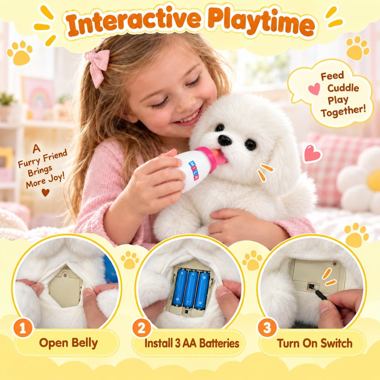 Amazon.com: CU-MATE Electronic Walking Dog Toy, Interactive Plush