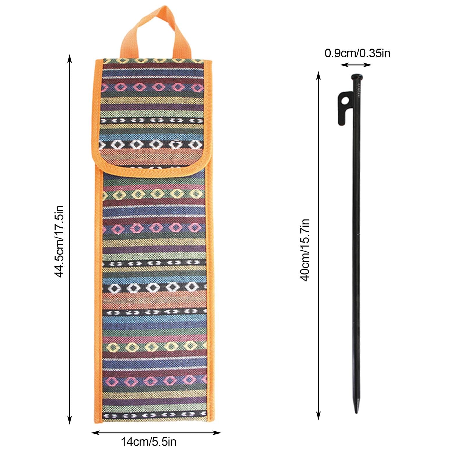 Ensemble de piquets de tente – Sac de rangement pour piquets de sol | crochets | Sac de rangement pour piquets de tente de camping en plein air, sac de rangement robuste pour piquets de tente de