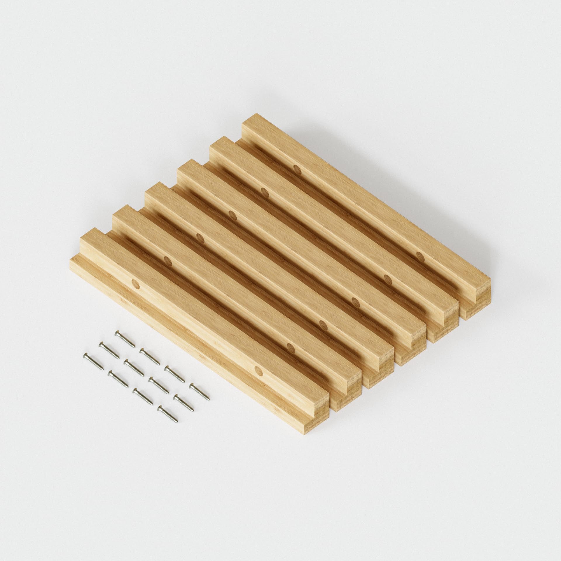 Kallax Schienen für Trofast Boxen, Halterung für drei Kisten im Regal-Fach (33x33cm), Holzschienen Einsatz zum Anschrauben, Aufbewahrung für Spielzeug (Nur Schienen)