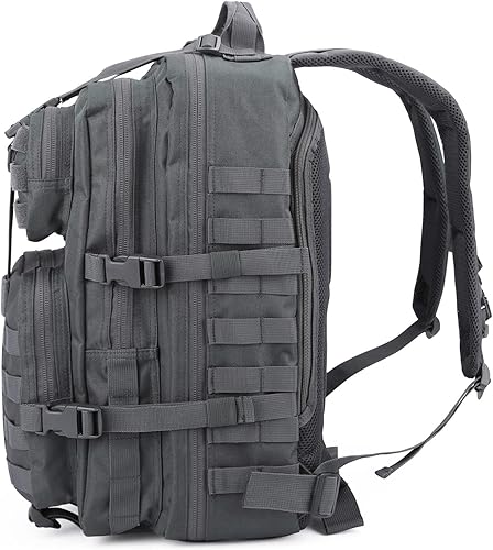 Miniatura 28 de Reebow Gear Mochila táctica militar, grande, bolsa de emergencia con capacidad hasta para 3 días, Molle, negro