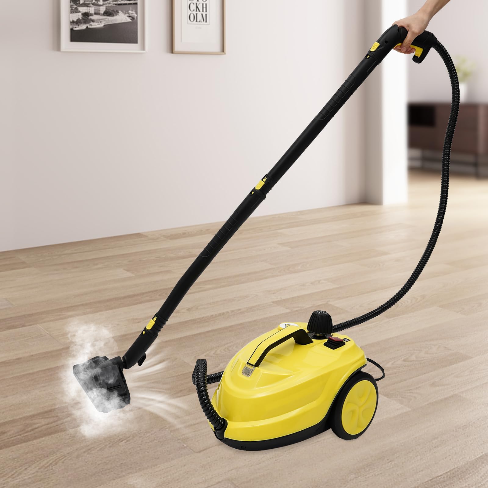 Limpiador de vapor multiusos de mano, 1,8 l, de alta presión, con 23 accesorios, para la limpieza de cocinas y baños