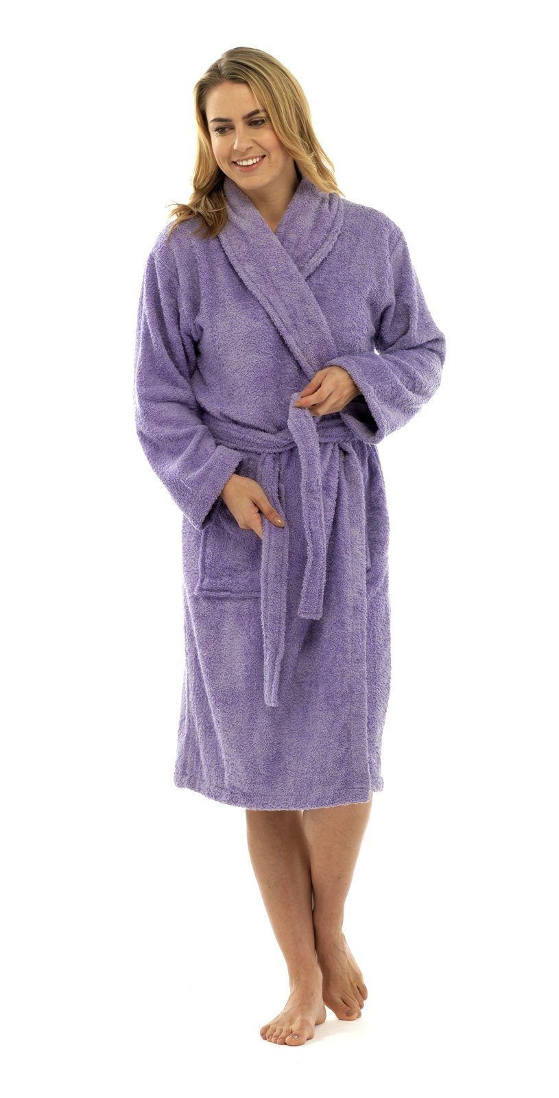 Lora Dorawomens Cotton Towelling Bath Robe Ladies Luxury Hotel