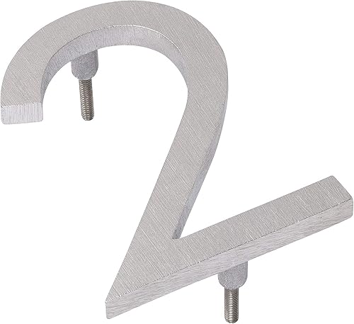 Miniatura 68 de Montague Metal Products MHN-06-F-RB1-9 Números de casa de dirección flotantes modernos de aluminio cepillado sólido, 6 pulgadas, bronce romano Negro