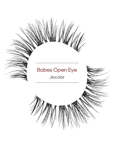 Miniatura 2 de Jiocolor Pestañas postizas naturales de visón sintético, pestañas postizas 3D, pestañas postizas de volumen corto, paquete de 7 pares