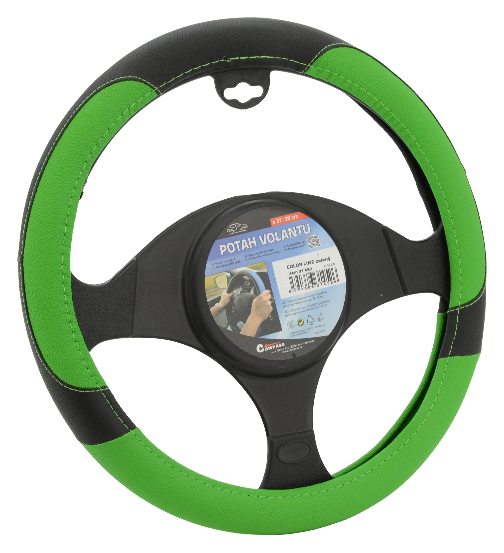 COMPASS Colour Line 31452 Steering Wheel Cover Green