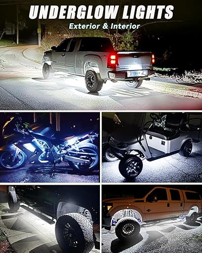 Miniatura 10 de Tira de luz LED de 12 V de 18 pulgadas, tira de luces LED verdes conectables para automóvil, motocicleta, carrito de golf, automotriz, camiones,