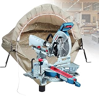 Miter Saw Dust Collector, Universal Dust Hood with Port & Storage Bag, Chop Saw Dust Collector Attachment, Accessory Holes, Fits All Miter Saws
