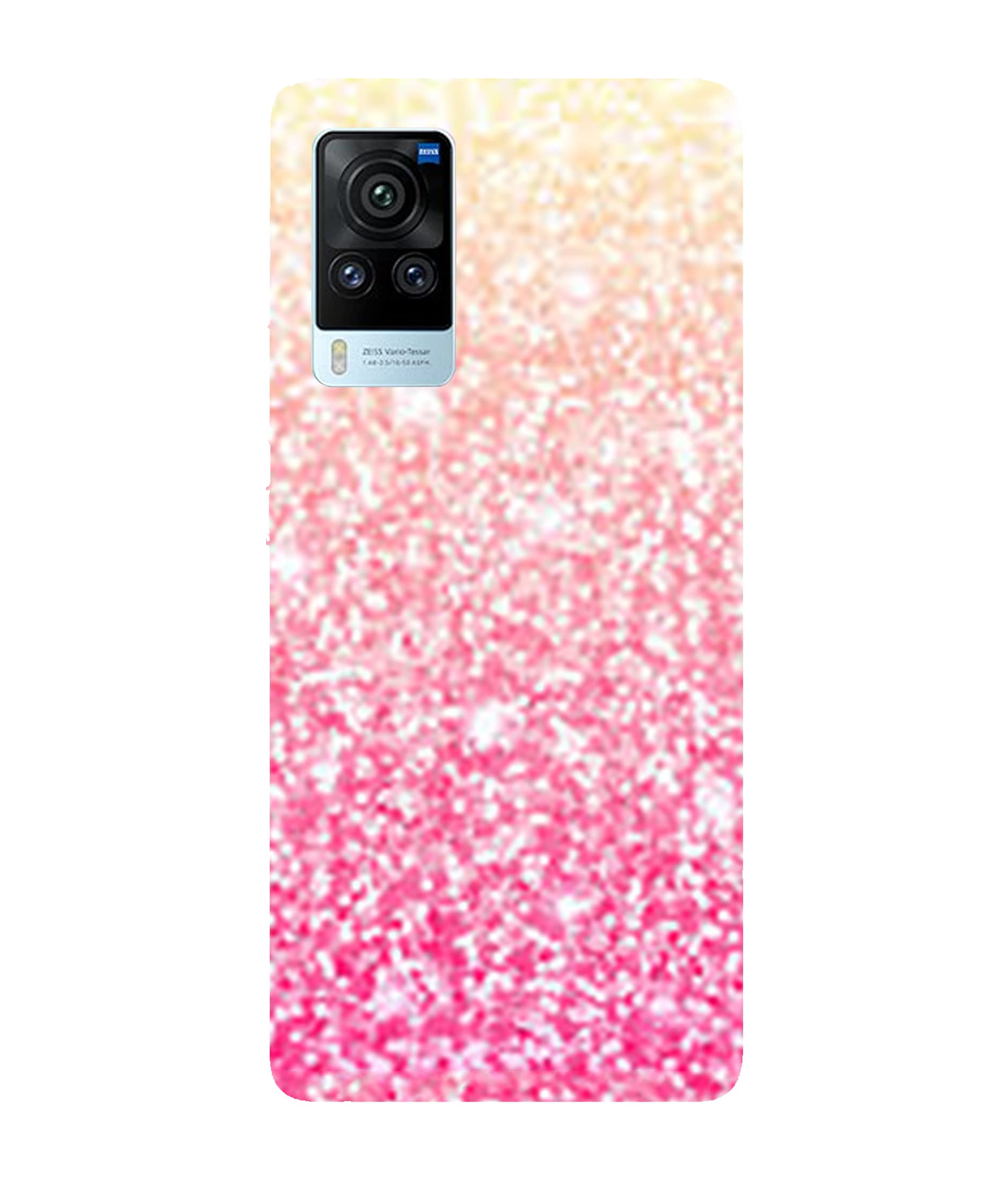 LETAPS® Printed Mobile Hard Back Cover & Case Compatible for vivo X60 Pro (Shiny, Glittery, Pink Love, Girly)